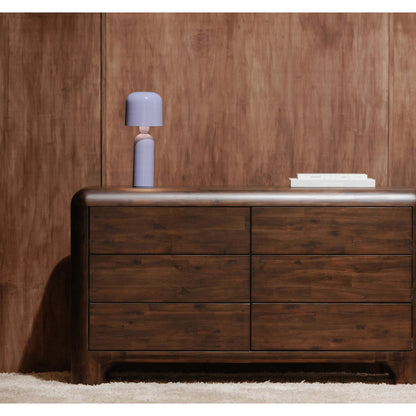 Echo Gloss Table Lamp by Moe's Home Collection in terracotta. Made from iron lamp in a modern style.