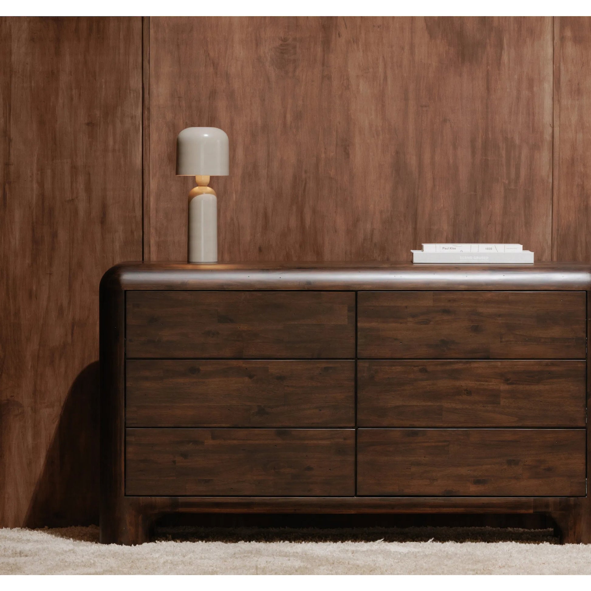 Echo Gloss Table Lamp by Moe's Home Collection in terracotta. Made from iron lamp in a modern style.