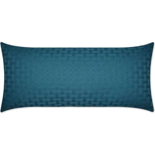 Carmel Weave Lumbar Indoor/Outdoor Pillow by DV Kap Home in turquoise. Made from 100% polyester in a unique style.