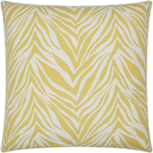 Crazy Horse Indoor/Outdoor Pillow by DV Kap Home in yellow. Made from 100% solution dyed acrylic in a unique style.