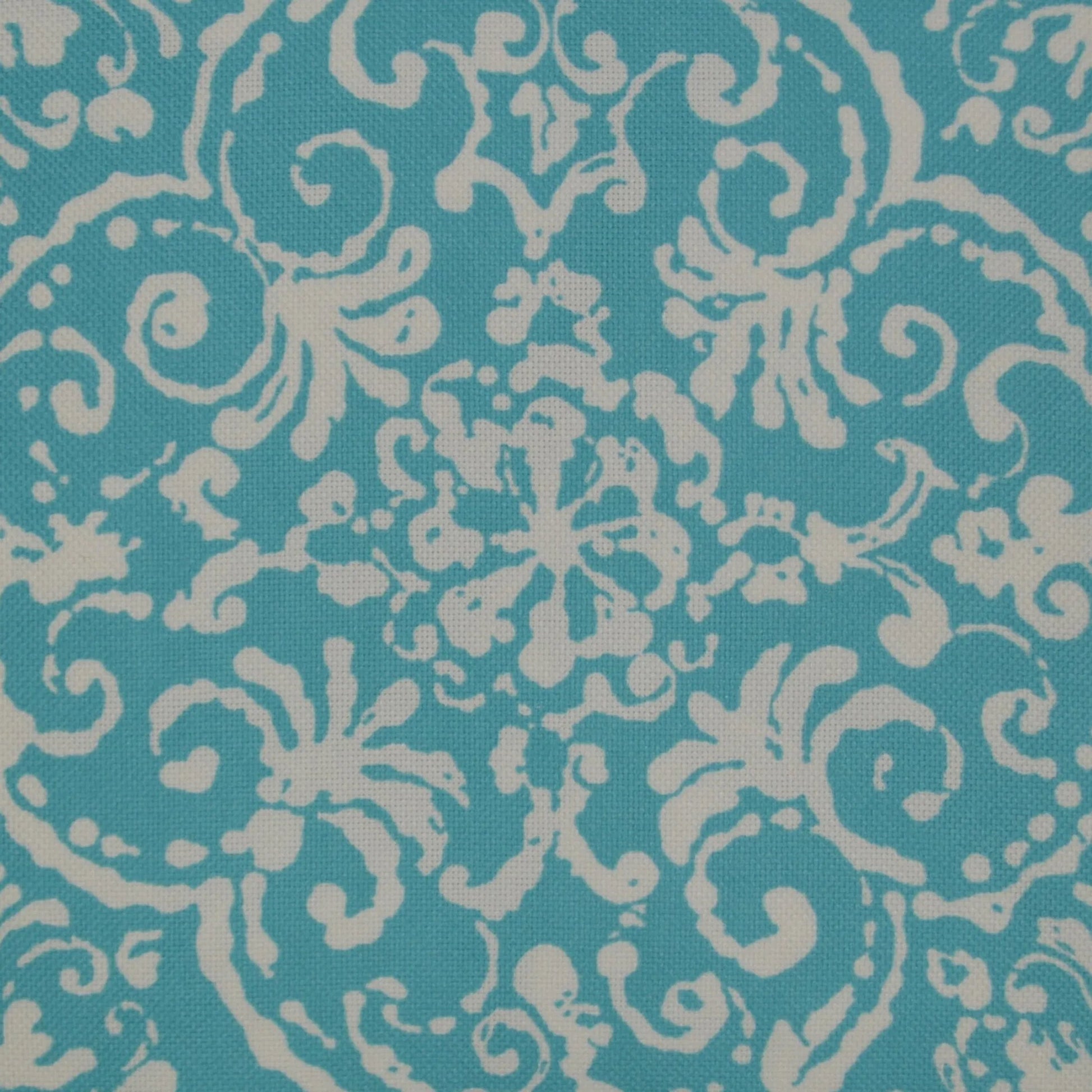 Print Affair Indoor/Outdoor Pillow by DV Kap Home in turquoise. Made from 100% spun polyester in a traditional style.