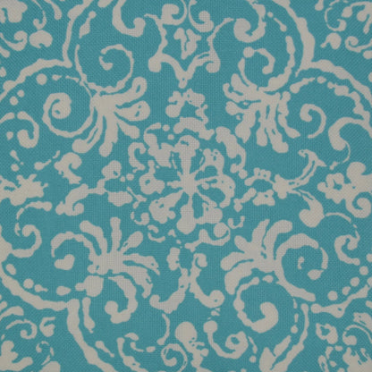 Print Affair Indoor/Outdoor Pillow by DV Kap Home in turquoise. Made from 100% spun polyester in a traditional style.