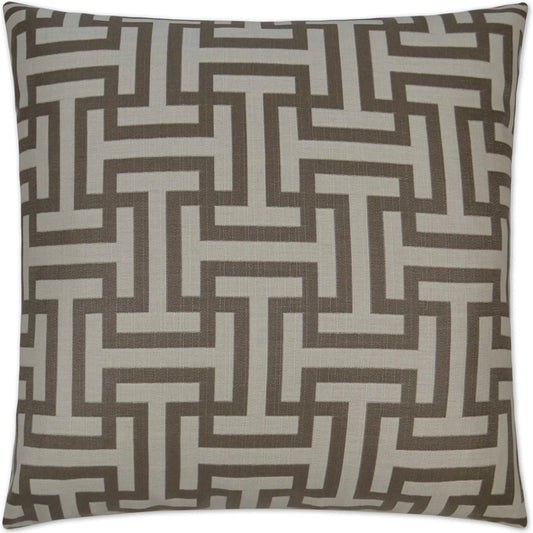 Wyndham Indoor/Outdoor Pillow by DV Kap Home in pumice. Made from 100% solution dyed acrylic in a unique style.