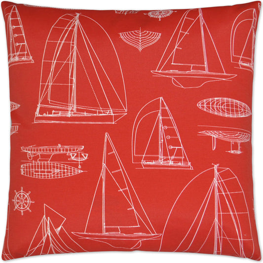 Sailing Indoor/Outdoor Pillow by DV Kap Home. Made from 100% polyester in a unique style.