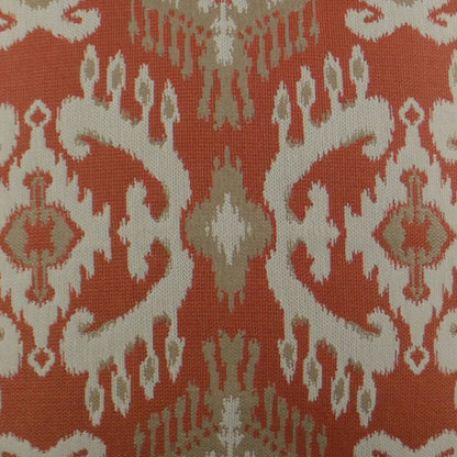 Nakala Indoor/Outdoor Pillow by DV Kap Home in tangerine. Made from 100% sunbrella acrylic in a traditional style.