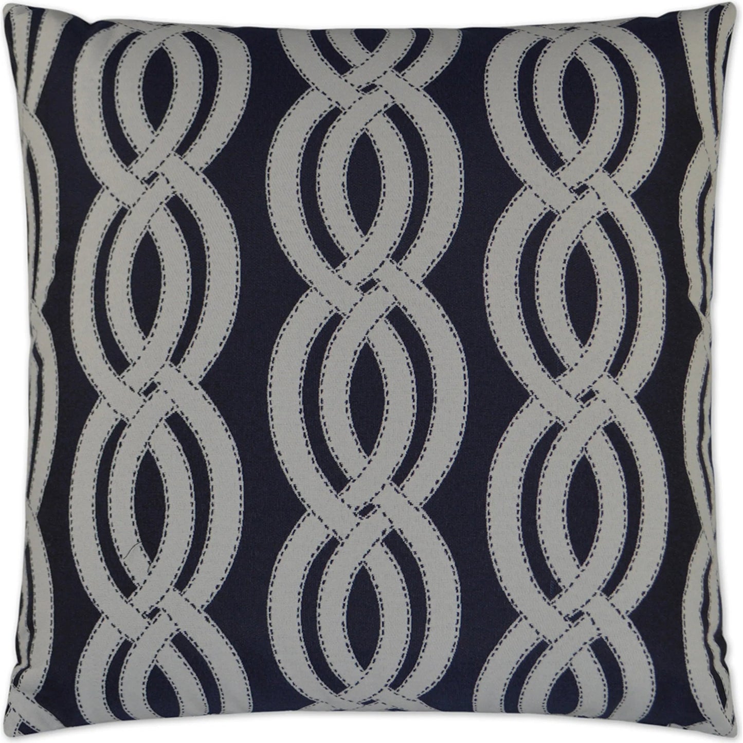 001 SI-2382199 | Primary Silo | Sea Shore Indoor/Outdoor Pillow by DV Kap Home in navy. Made from 100% olefin in a coastal style.