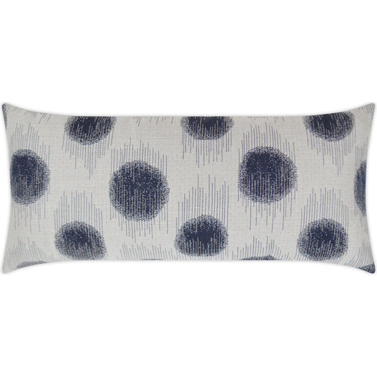 Sumatra Dot Lumbar Indoor/Outdoor Pillow by DV Kap Home in indigo. Made from 100% sunbrella acrylic in a unique style.