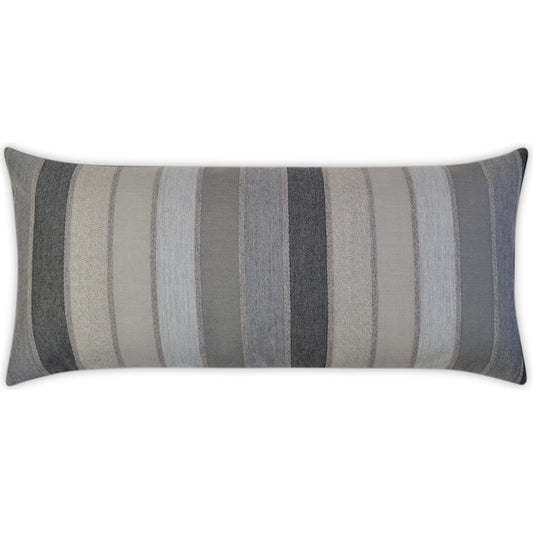 Lucy Lumbar Indoor/Outdoor Pillow by DV Kap Home in asphalt. Made from 99.5% sunbrella acrylic, 0.5% other in a unique style.