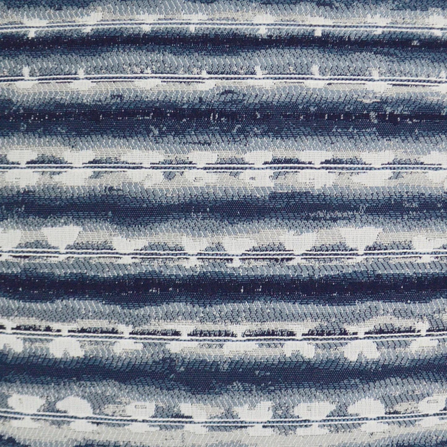 002 SI-2382398 | Closeup | Sunshibo Stripe Lumbar Indoor/Outdoor Pillow by DV Kap Home in navy. Made from 85% solution dyed polyester, 15% solution dyed acrylic in a eclectic & global style.