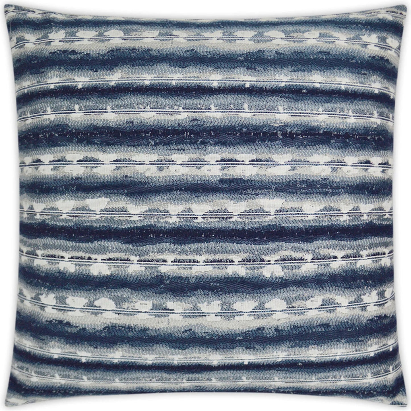 001 SI-2382397 | Primary Silo | Sunshibo Stripe Indoor/Outdoor Pillow by DV Kap Home in navy. Made from 85% solution dyed polyester, 15% solution dyed acrylic in a eclectic & global style.