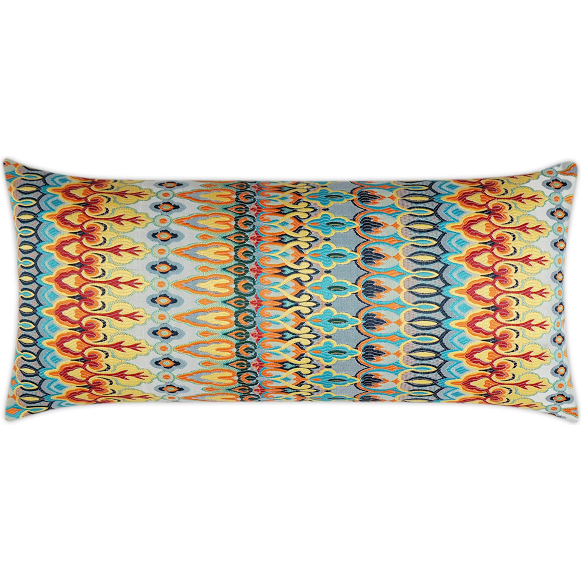 Kanthum Lumbar Indoor/Outdoor Pillow by DV Kap Home. Made from 100% solution dyed polyester in a eclectic & global style.