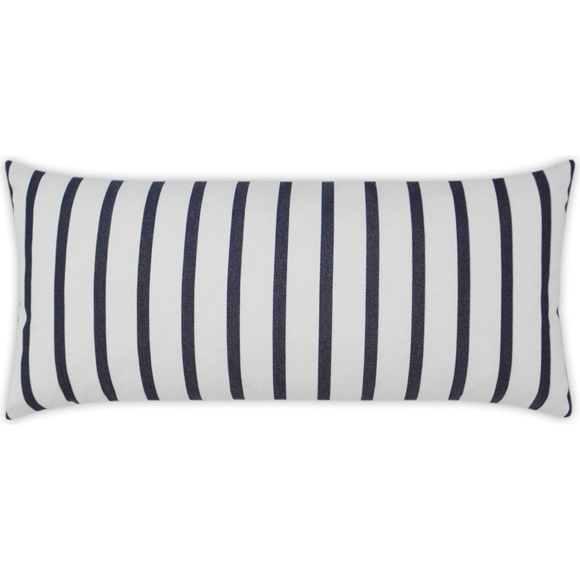 Lido Lumbar Indoor/Outdoor Pillow by DV Kap Home in black. Made from 100% sunbrella acrylic in a transitional style.