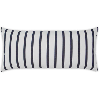 Lido Lumbar Indoor/Outdoor Pillow by DV Kap Home in black. Made from 100% sunbrella acrylic in a transitional style.
