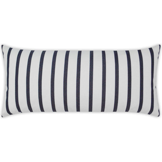 Lido Lumbar Indoor/Outdoor Pillow by DV Kap Home in black. Made from 100% sunbrella acrylic in a unique style.