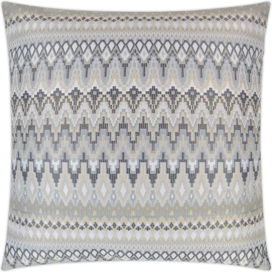 Kitty Indoor/Outdoor Pillow by DV Kap Home in grey. Made from 100% solution dyed polyester in a unique style.