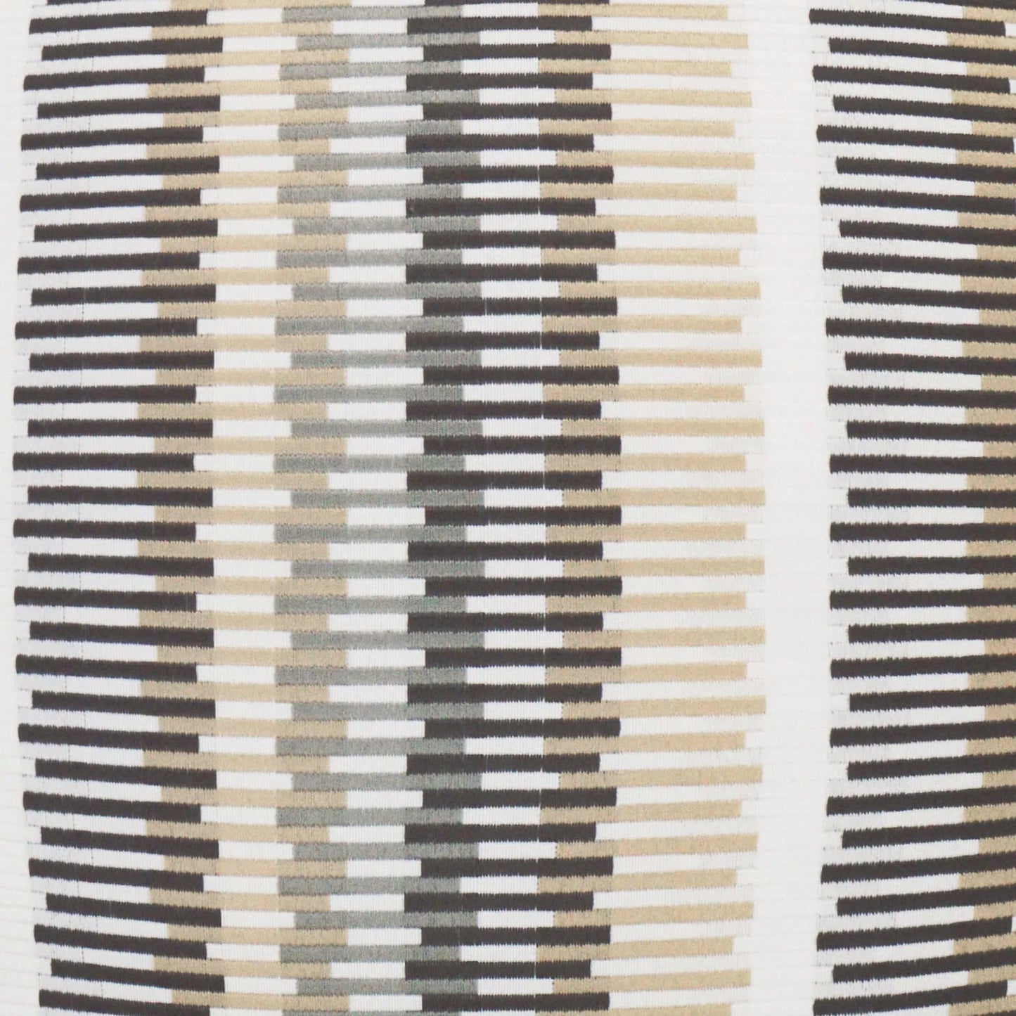 002 SI-2382384 | Closeup | Sunfun Stripe Lumbar Indoor/Outdoor Pillow by DV Kap Home in linen. Made from 100% solution dyed polyester in a transitional style.