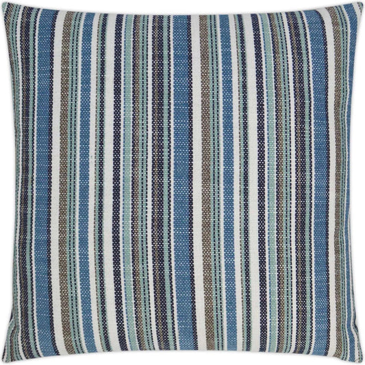 Fancy Stripe Indoor/Outdoor Pillow by DV Kap Home. Made from 100% solution dyed polyester in a unique style.