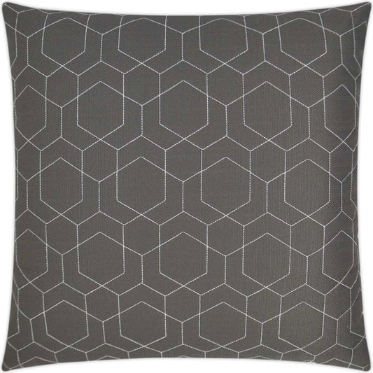 Hex Quilt Indoor/Outdoor Pillow by DV Kap Home. Made from 100% solution dyed polyester in a unique style.