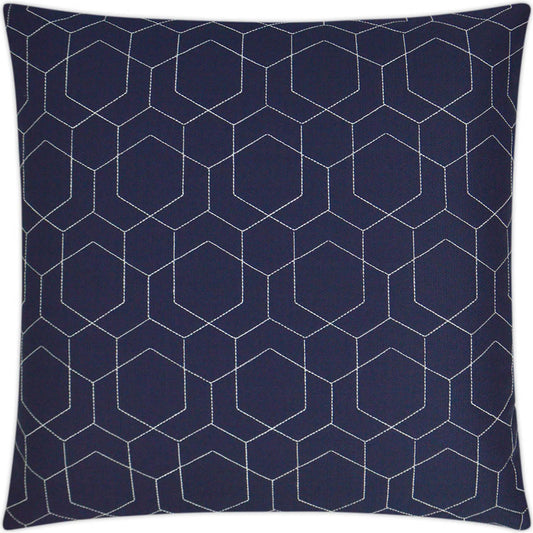 Hex Quilt Indoor/Outdoor Pillow by DV Kap Home. Made from 100% solution dyed polyester in a unique style.
