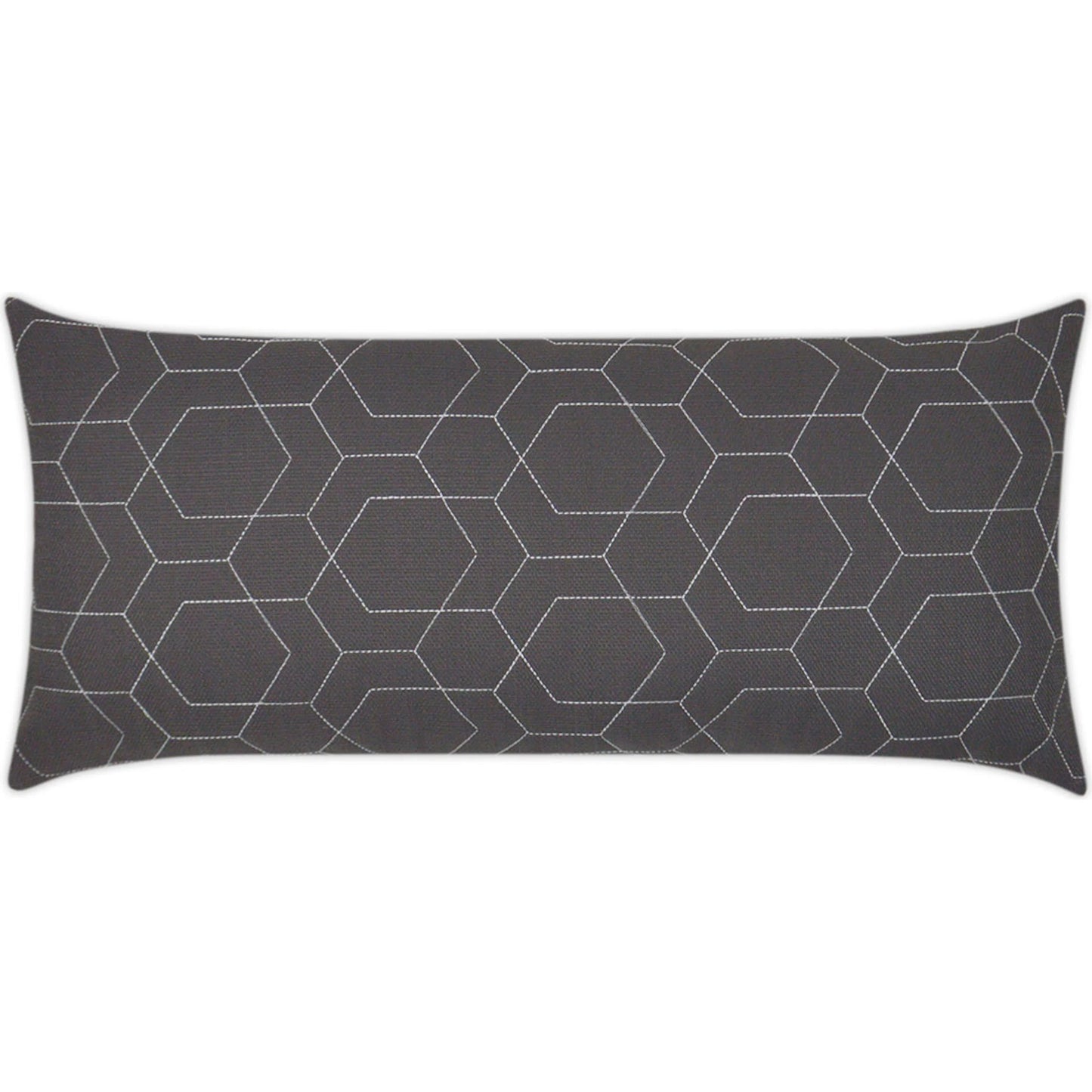 001 SI-2381306 | Primary Silo | Hex Quilt Lumbar Indoor/Outdoor Pillow by DV Kap Home. Made from 100% solution dyed polyester in a transitional style.