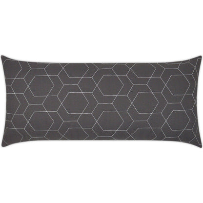Hex Quilt Lumbar Indoor/Outdoor Pillow by DV Kap Home. Made from 100% solution dyed polyester in a transitional style.