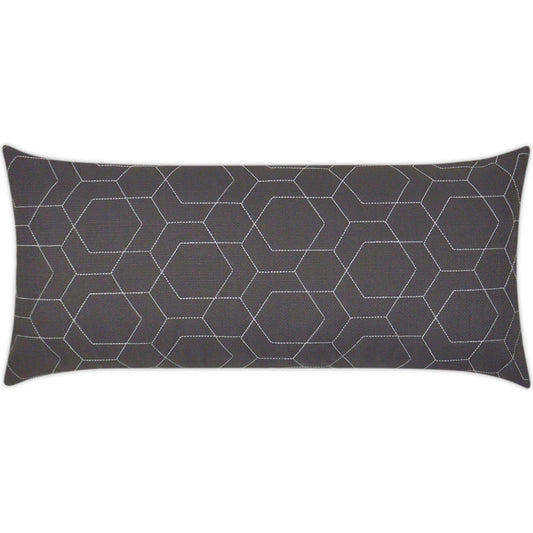 Hex Quilt Lumbar Indoor/Outdoor Pillow by DV Kap Home. Made from 100% solution dyed polyester in a unique style.