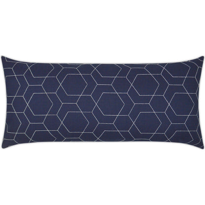 Hex Quilt Lumbar Indoor/Outdoor Pillow by DV Kap Home. Made from 100% solution dyed polyester in a transitional style.