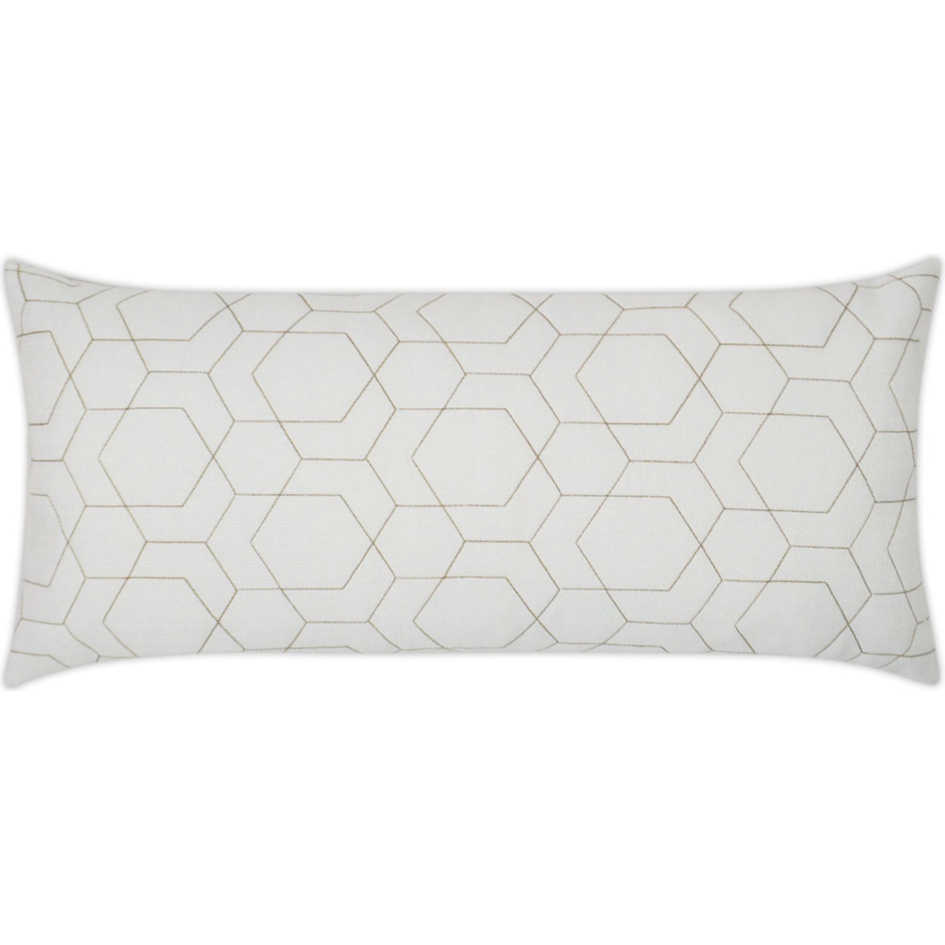 Hex Quilt Lumbar Indoor/Outdoor Pillow by DV Kap Home. Made from 100% solution dyed polyester in a transitional style.