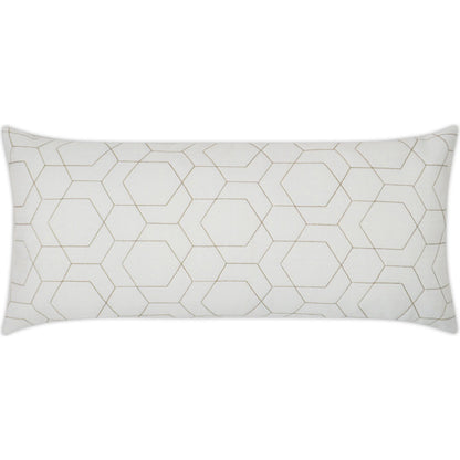 Hex Quilt Lumbar Indoor/Outdoor Pillow by DV Kap Home. Made from 100% solution dyed polyester in a transitional style.