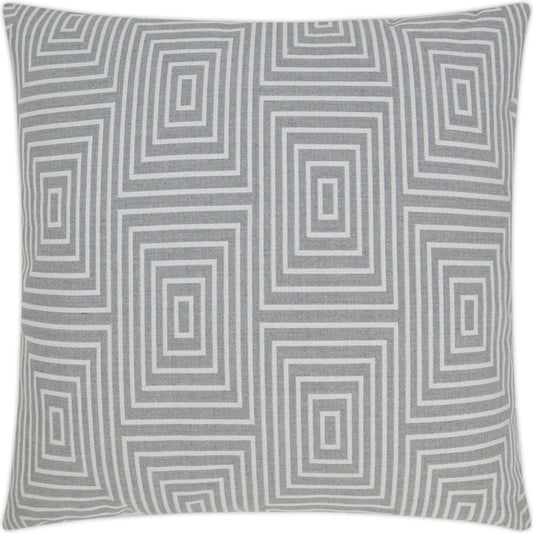Sun Estelle Indoor/Outdoor Pillow by DV Kap Home in grey. Made from 100% solution dyed acrylic in a unique style.