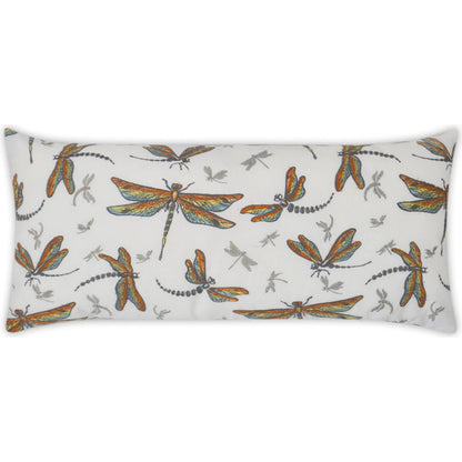 Sun Dragons Lumbar Indoor/Outdoor Pillow by DV Kap Home in multi. Made from 100% solution dyed polyester in a coastal style.