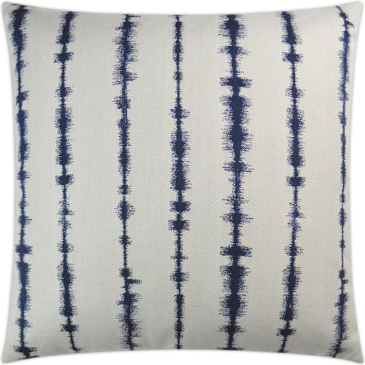 Shinto Indoor/Outdoor Pillow by DV Kap Home in indigo. Made from 100% solution dyed acrylic in a unique style.