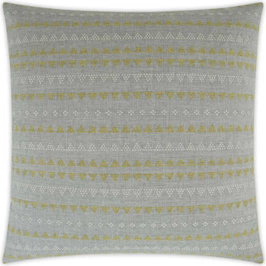Sampler Indoor/Outdoor Pillow by DV Kap Home in grey. Made from unique in a unique style.