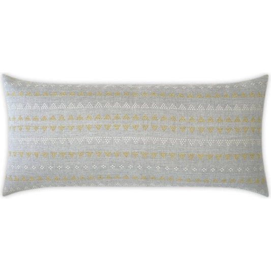 Sampler Lumbar Indoor/Outdoor Pillow by DV Kap Home in grey. Made from unique in a unique style.