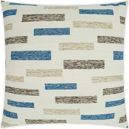 Blockweave Indoor/Outdoor Pillow by DV Kap Home. Made from 100% solution dyed polyester in a unique style.