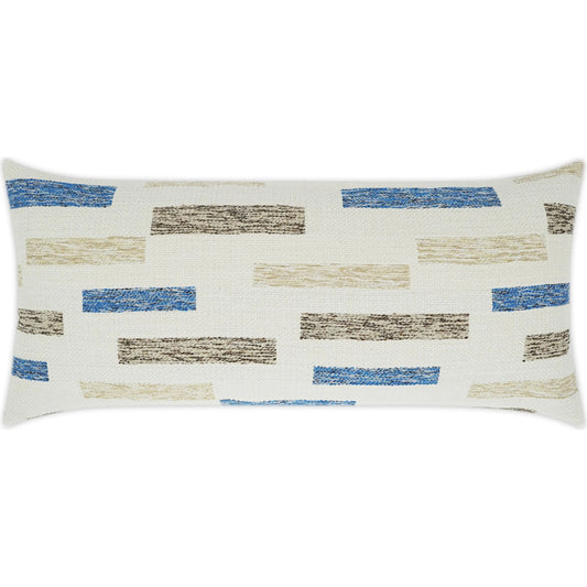Blockweave Lumbar Indoor/Outdoor Pillow by DV Kap Home. Made from 100% solution dyed polyester in a unique style.