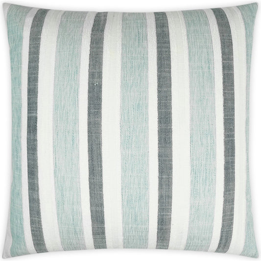 Austin Pillow by DV Kap Home in navy, turquoise/teal. Made from 100% solution dyed polyester in a modern style.