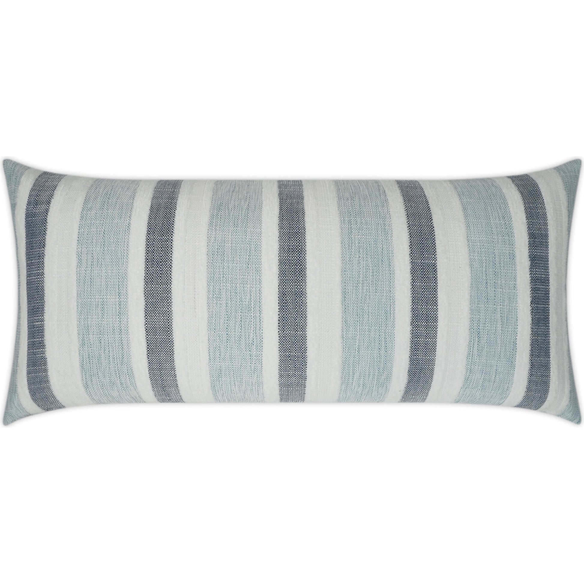Austin Lumbar Pillow by DV Kap Home in navy, turquoise/teal. Made from 100 % solution dyed polyester in a modern style.
