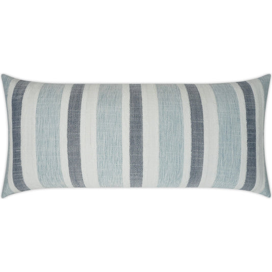 Austin Lumbar Pillow by DV Kap Home in navy, turquoise/teal. Made from 100% solution dyed polyester in a modern style.