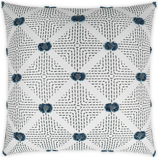 001 None | Unknown | Kelly Pillow by DV Kap Home in navy. Made from 100% solution dyed polyester in a modern style.