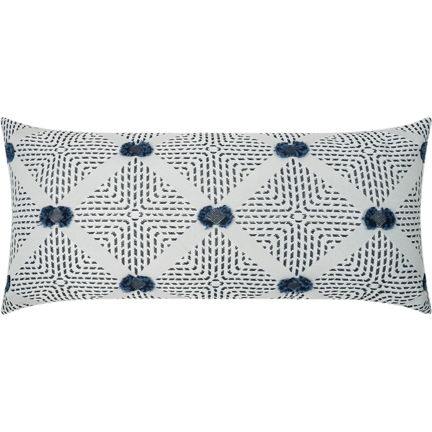 001 SI-2028047 | Primary Silo | Kelly Lumbar Pillow by DV Kap Home in navy. Made from 100% solution dyed polyester in a modern style.