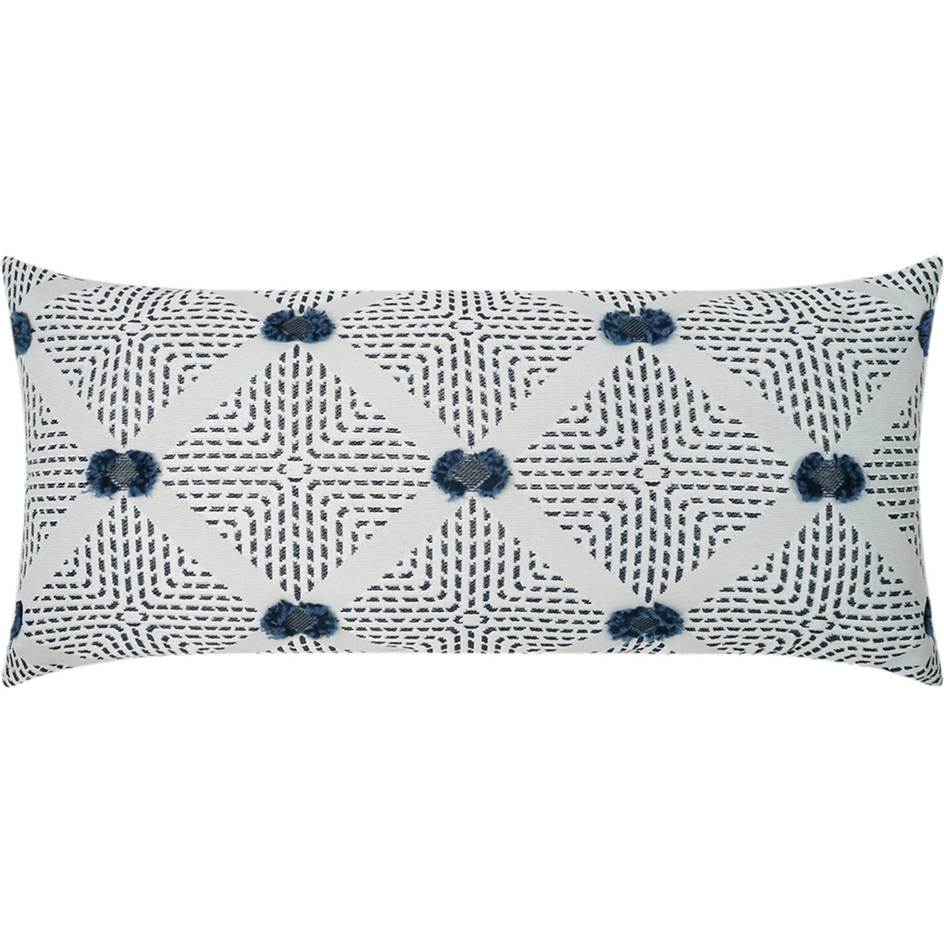 Kelly Lumbar Pillow by DV Kap Home in navy. Made from 100% solution dyed polyester in a modern style.