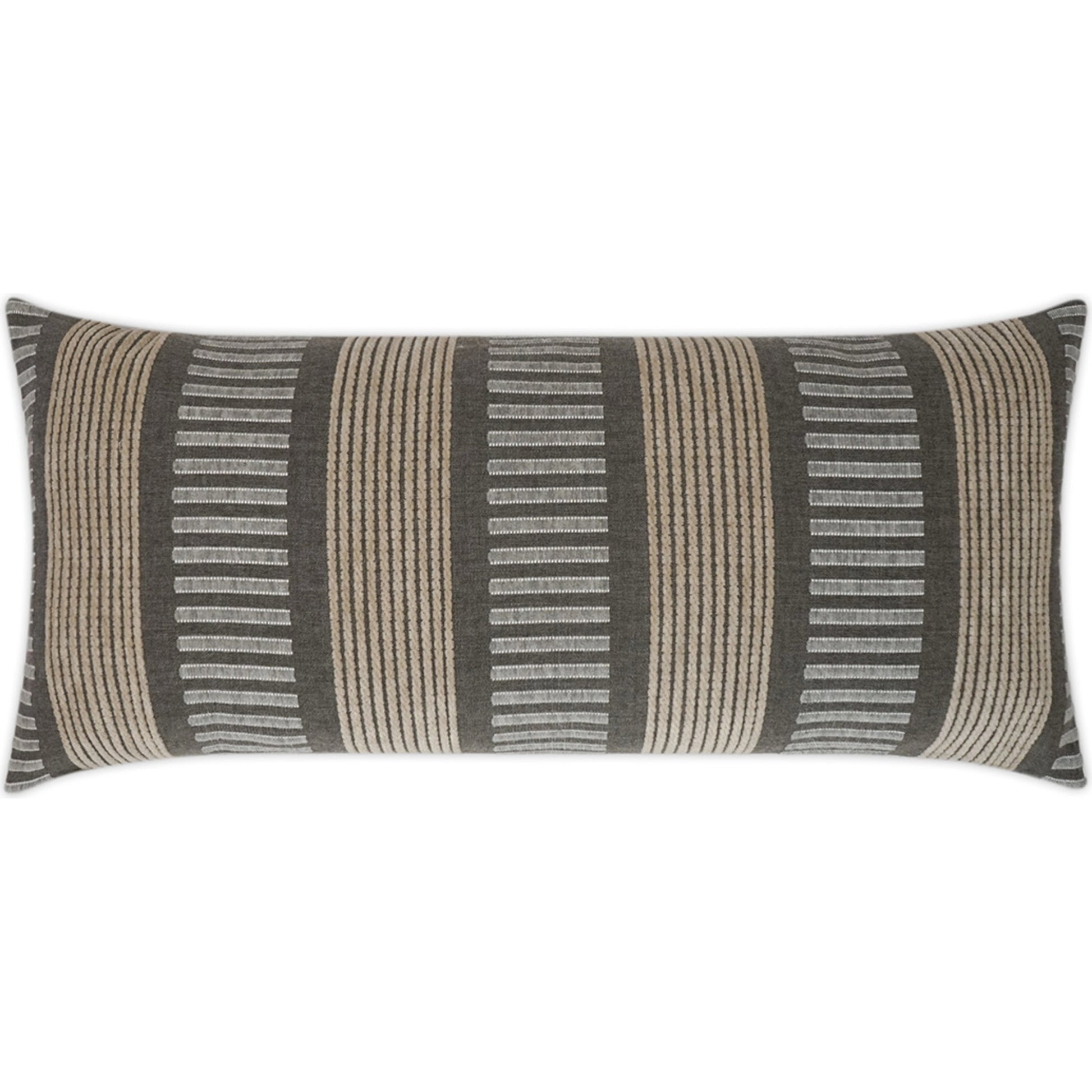 Sideline Lumbar Pillow by DV Kap Home. Made from 100% solution dyed sunbrella acrylic in a modern style.