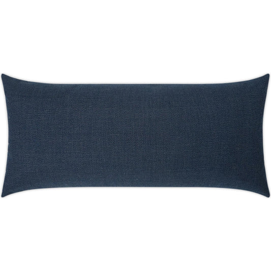 Bliss Lumbar Indoor/Outdoor Pillow by DV Kap Home in indigo. Made from 100% solution dyed sunbrella acrylic in a unique style.