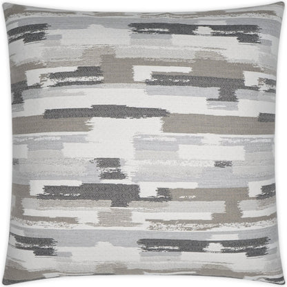 Dreamscape Pillow by DV Kap Home in tan/taupe, grey. Made from 100% solution dyed sunbrella acrylic in a modern style.