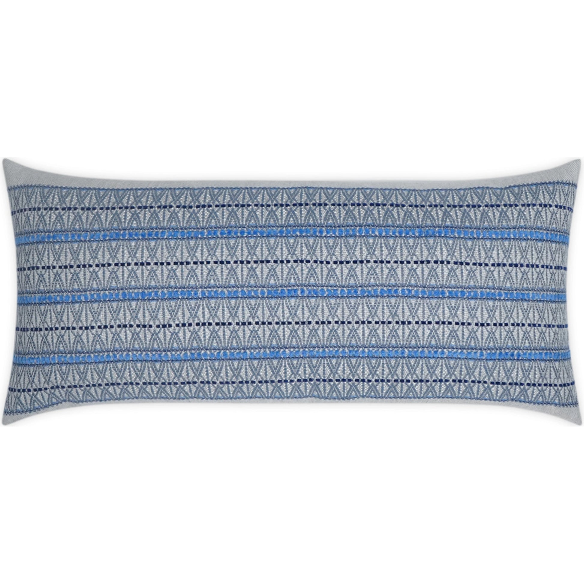 Vevi Lumbar Pillow by DV Kap Home in sky. Made from 99.6% solution dyed acrylic, 0.4% solution dyed polyester in a modern style.