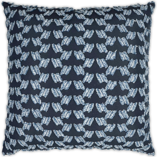 Chivari Pillow by DV Kap Home in blue, navy. Made from 100% solution dyed polyester in a modern style.
