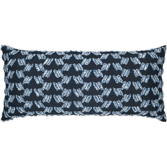 Chivari Lumbar Pillow by DV Kap Home in blue, navy. Made from 100% solution dyed polyester in a modern style.