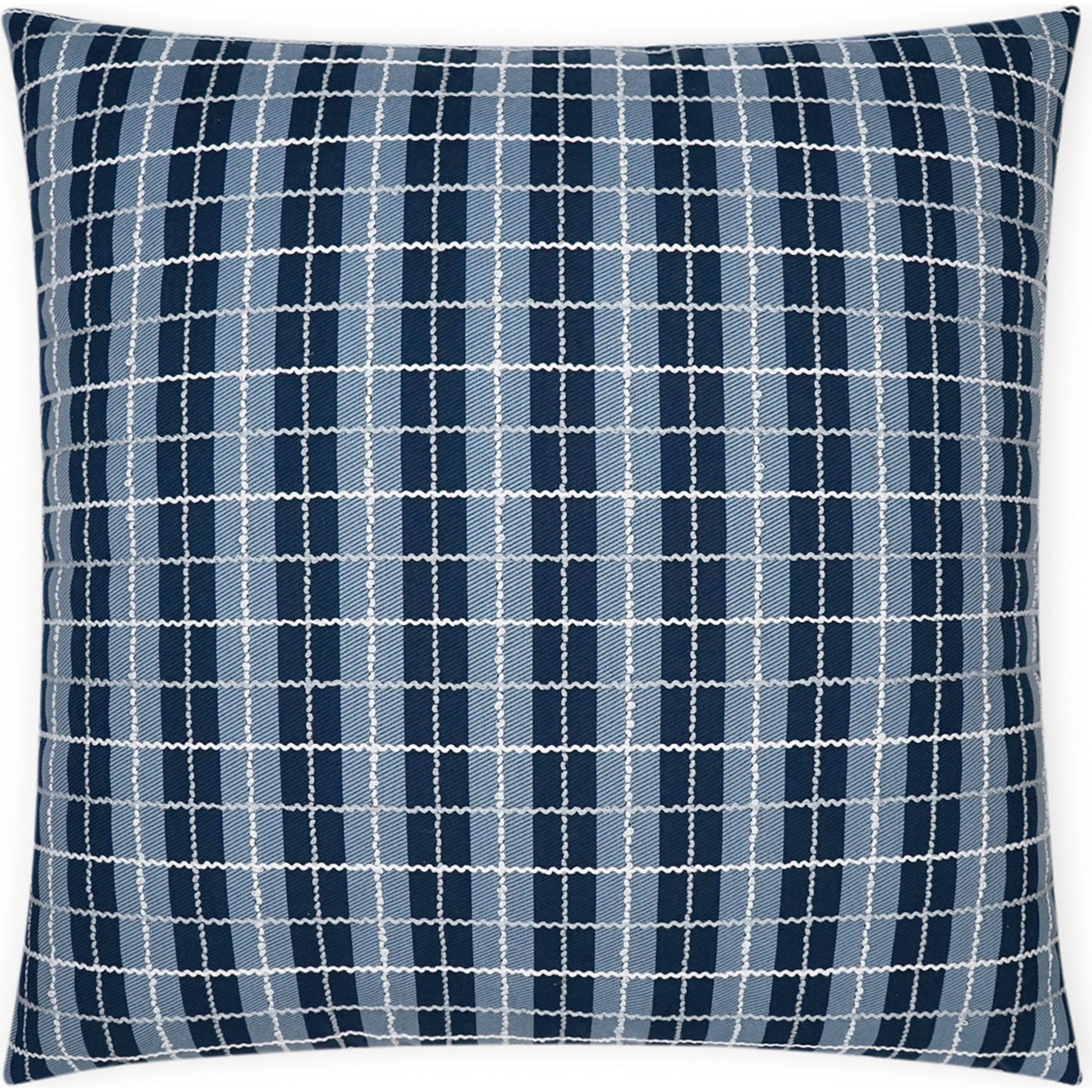 Ando Pillow by DV Kap Home in azure. Made from 89.06% poly(uv), 10.94% poly in a modern style.