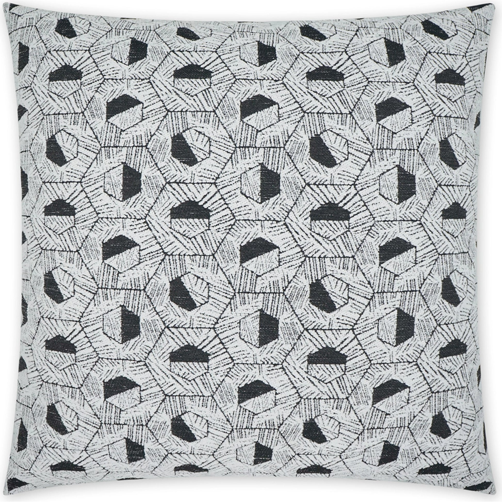 Alakay Pillow by DV Kap Home in black. Made from 100% poly(uv) in a modern style.